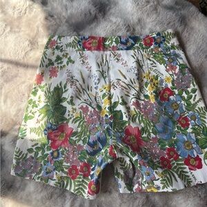 Catherine Malandrino White and Red Bermuda Shorts